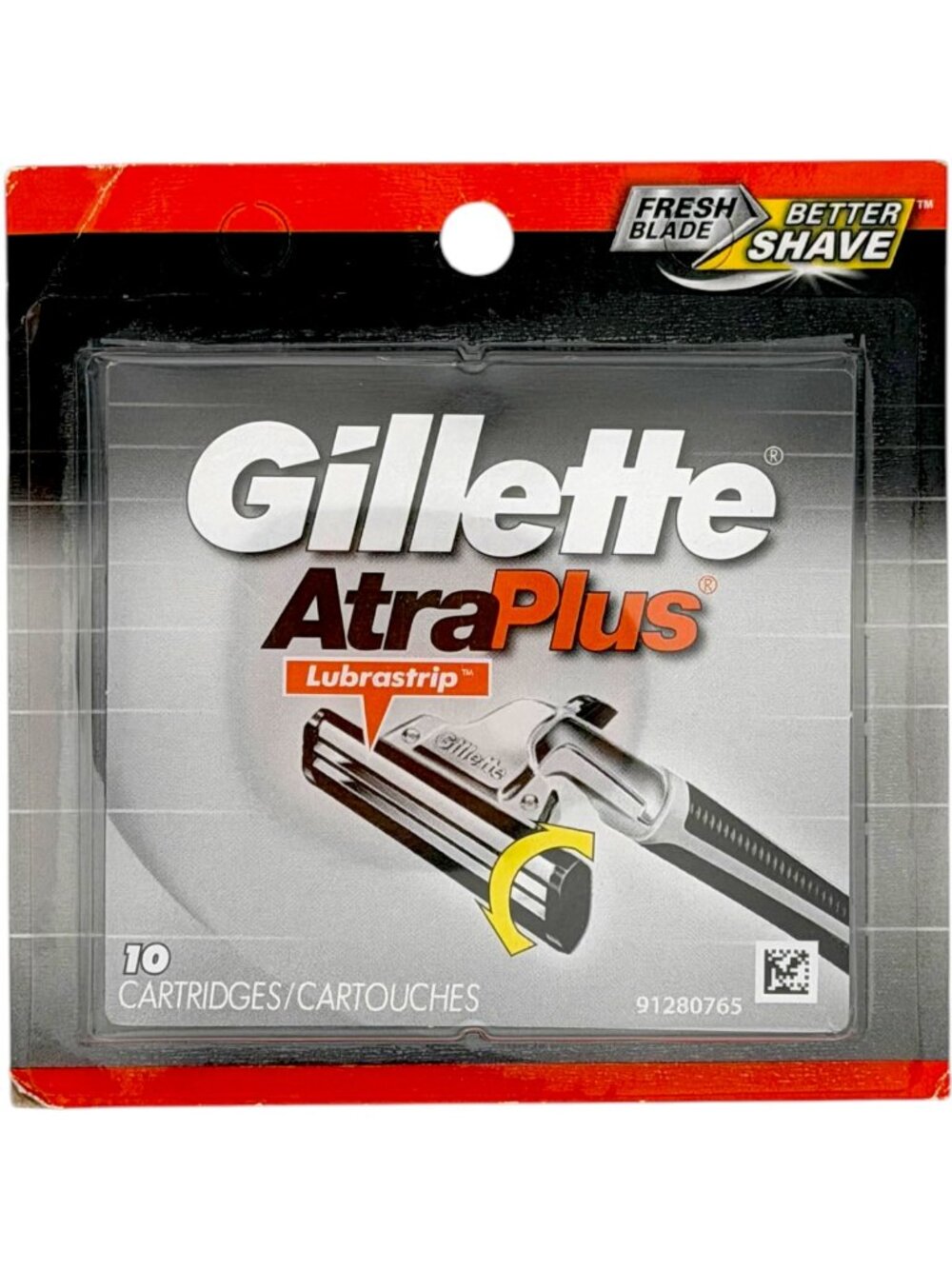 Gillette AtraPlus Razor Blade Refills 10 Count Atra Twin Blade Lubrastrip Pack